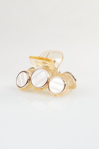 Fulla Moda Small Latch Buckle with Pearlescent Stone