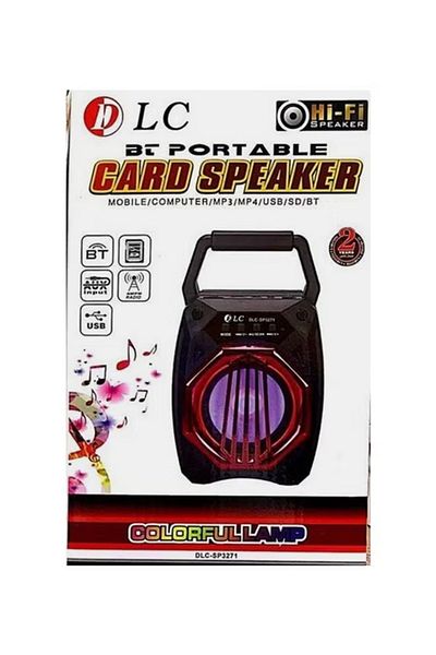 DLC مكبر صوت محمول أسود/أحمر