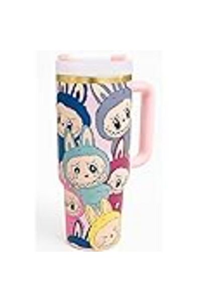 Generic Limited Edition - IceFlow Quencher H2.0 Tumbler, 40 oz, Pink Cartoon Design, Insulated Stainless Ste
