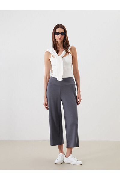 LC Waikiki Black Women's Capri with Elastic Waist