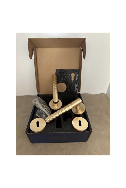 KOLDOOR Rivax Delta Mat Aur Zamak Rotund Rozetă Mâner Ușă Cameră 1 Set