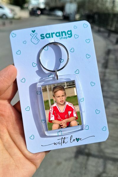 SARANG ميدالية مفاتيح شفافة للصور - نجمة كنعان الطفولة