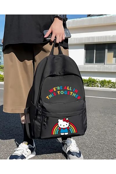 Touz Moda Kitty Friends Printed School, Dershane, Course Backpack