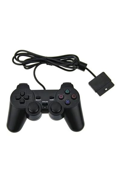DLC Wired PS2 Controller – Dual Vibration, Ergonomic Gamepad with 2 m Cable for PlayStation 2