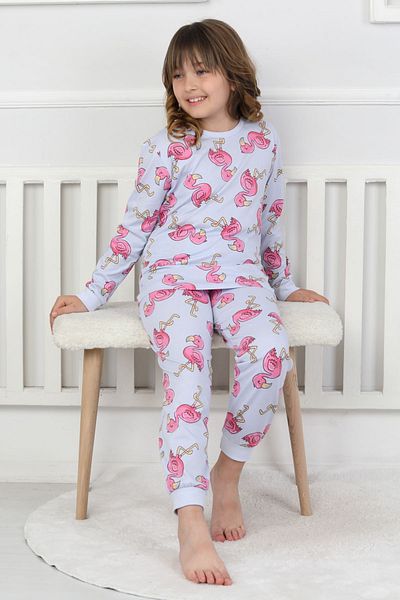 ZUZUNGA Set pijamale pentru fete cu modele de flamingo
