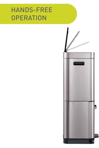 EKO Himalaya Sensor Recycling Bin Dual Compartment Design 35 + 25 LTR - Perfect for Kitchen