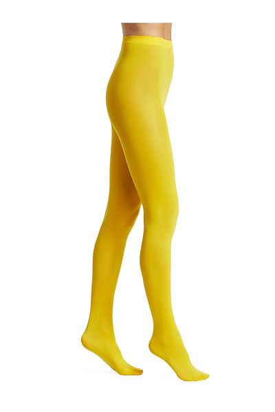 Daymod Women's Mycro 50 Yellow Opaque Matte Medium Thick Mousse Pantyhose
