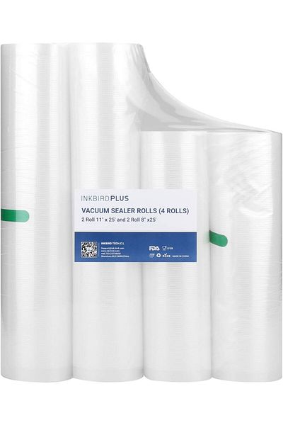 Inkbird Vacuum Sealer Rolls Total 100 Feet 4mil Commercial Grade Food Saver Bags