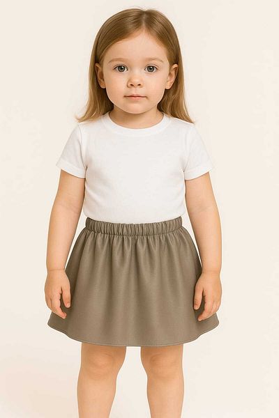 Soft kids Girl's Leather Skirt Bottom Top Set