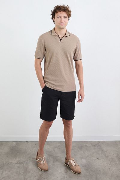 Fulla Moda Σορτς με λινό look με δεμένη μέση