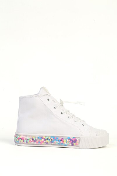 Benetton Candy Star Renkli Yıldız Boncuklu Bilekli Beyaz Çocuk Spor Ayakkabı ...