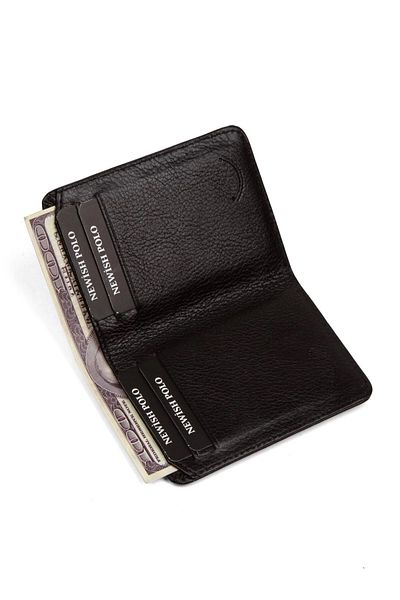 Newish Polo Men's Genuine Leather Wallet and Card Holder – New348 - Black