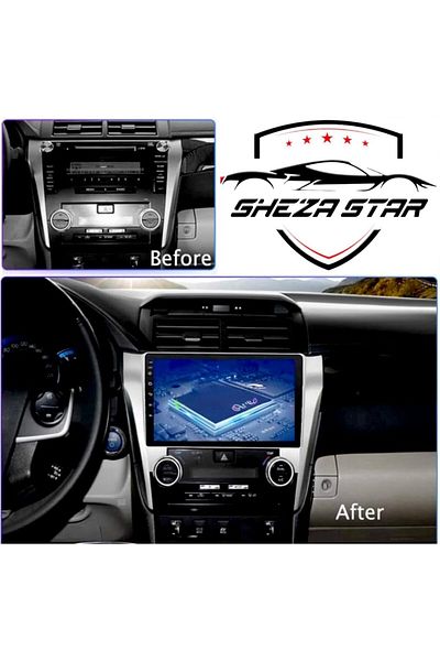 SHEZA STAR ستيريو سيارة أندرويد لسيارة تويوتا كامري 2012-2014 1+32 جيجابايت مع كاميرا AHD