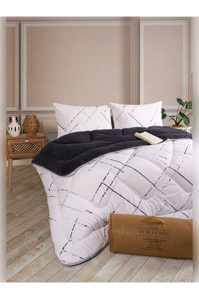 Sudemhome Двойна луксозна двустранна завивка Welsoft Elite Quilt Soft Polary Duvet and Valley Casual Grey