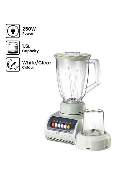DLC 2-In-1 Electric Blender 1.5 L 250 W 411 White/Clear