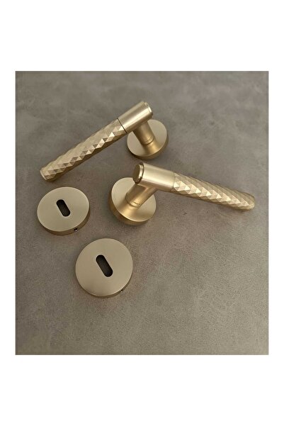 KOLDOOR Rivax Delta Mat Aur Zamak Rotund Rozetă Mâner Ușă Cameră 1 Set