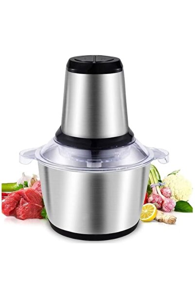 stuffix Tocător electric multifuncțional, capacitate 2L, 4 lame din oțel inoxidabil, bol din oțel inoxidabil