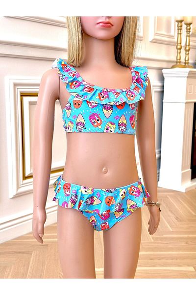 Lush Fashion Costum de Baie Copii din Doua Piese