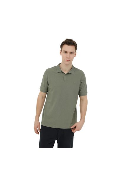 lumberjack Ct953 Ανδρικό μπλουζάκι πόλο με γιακά χακί
