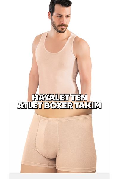 LÜXDRM Luxury Drm Men's Skin Bamboo Lycra Anti-Sweat Invisible Undershirt Boxer Suit