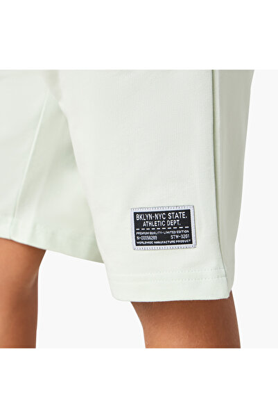 Juniors Solid Shorts with Drawstring Closure and Pockets