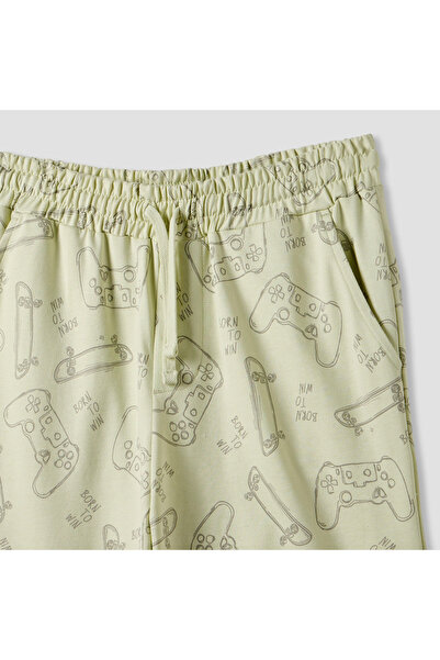 Juniors Game Print Shorts with Elasticated Drawstring