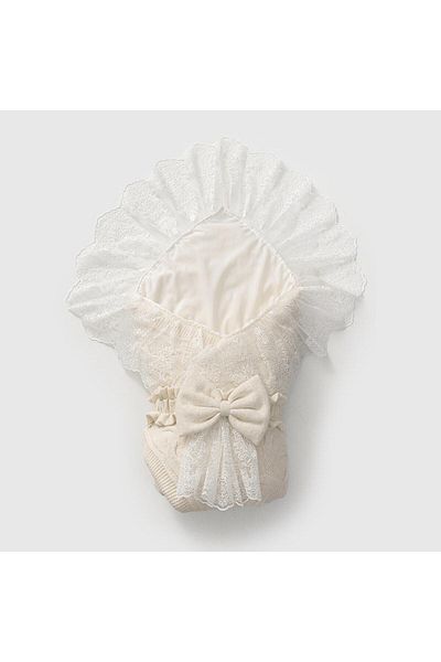 Mert Baby Knitwear Lace Inside Wool Bow Swaddle Blanket