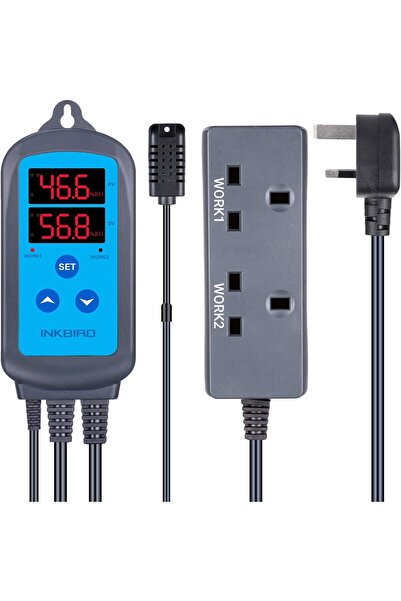 Inkbird IHC-200 Dual Relays Digital Humidity Controller RH Humidistat for Hygrostat Humidifier Dehum