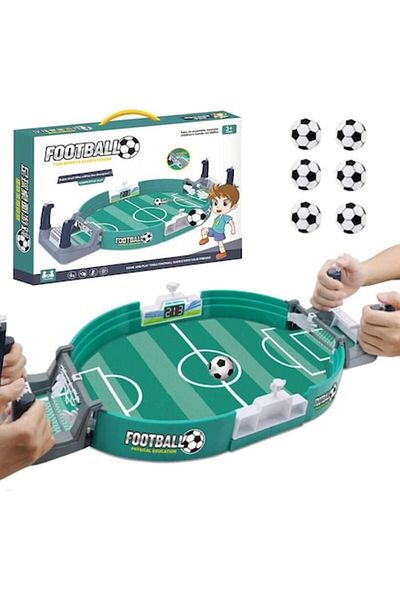 OEM Table Foosball Set, 1 Soccer Field, 6 Balls, 2 Control Handles, 2 Nets, 2 Barriers, Medium Dimension