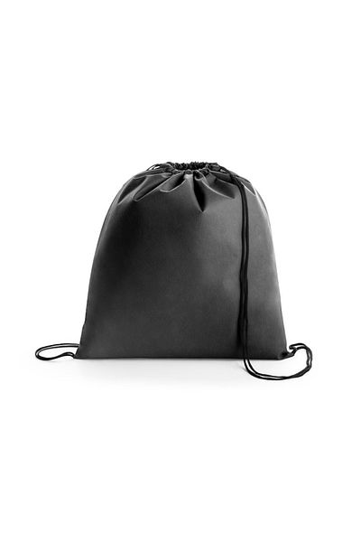 dalimag Drawstring backpack, non-woven with closure cord, 37 x 41 cm, black, dalimag