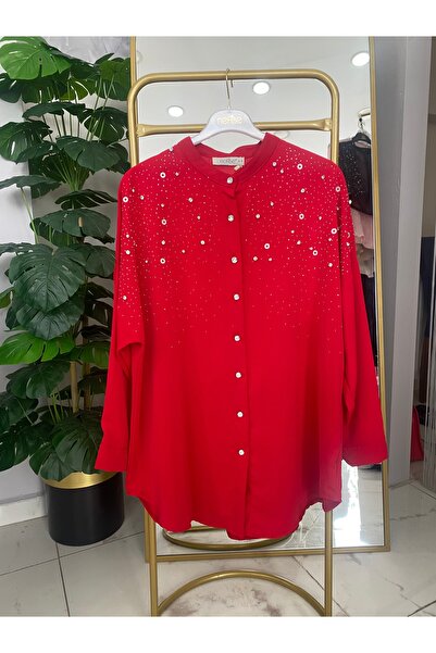 Anka Taşlı tesettür gömlek