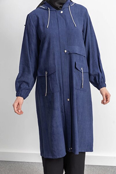 Letafet KAPÜŞONLU BASKILI ALLER DETAYLI ARABOY - LACİVERT