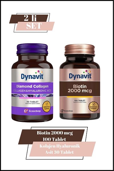 Dynavit Biotin 2000 Mcg & Collagen & Hyaluronic Acid
