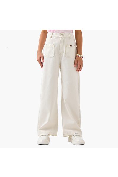 ELIGO Girls' Wide Leg Jeans