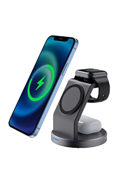 KERNOWSUN Încărcător wireless KENROWSUN® Încărcător rapid magnetic 3 în 1 15W