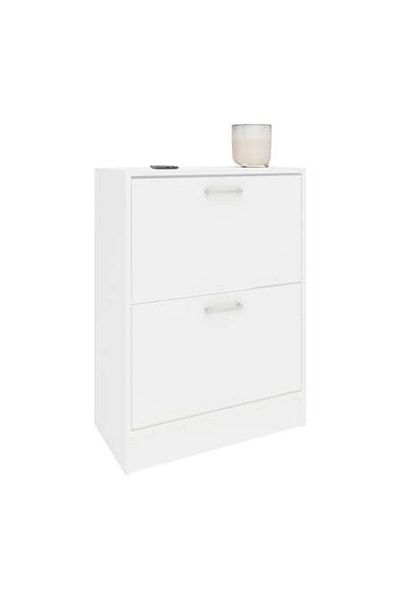 haaus Rin Shoe Cabinet, 2 Doors, White, 63 X 30 X 85 Cm
