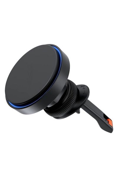 OEM Încărcător magnetic automat, încărcător wireless 15W, suport pentru grilă de ventilație, indicator LED, negru