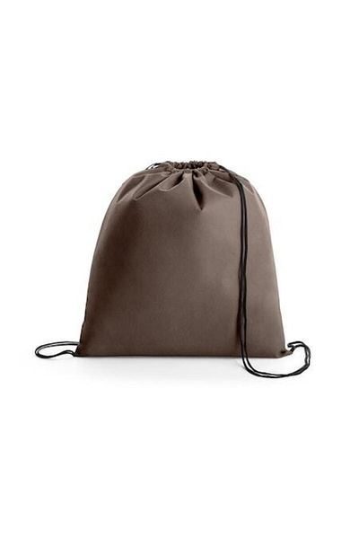 dalimag Rucsac cu snur, netesuta cu cordon pentru inchidere, 37 x 41 cm, maro, dalimag