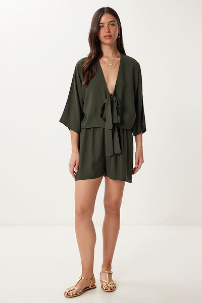 Lovelyİstanbul Summer Viscose Crop Shorts Set