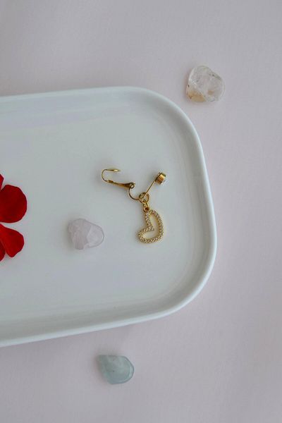 Sacce Scarves&Accessories Non-Hole Belly Button Ring Heart Model Heart Charmed Magnet Belly Piercing