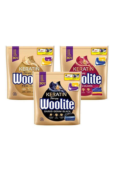 Woolite Keratin Therapy Washing Capsules MIX 3x 33pcs