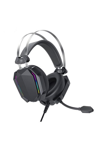 OEM Căști de gaming cu microfon, sunet stereo de înaltă calitate, USB și mufă de 3,5 mm, iluminare LED RGB, Com