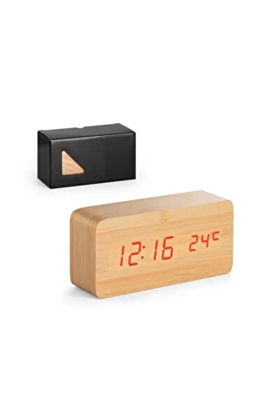 dalimag Ceas de Masa din MDF cu Calendar, Alarma si Termometru