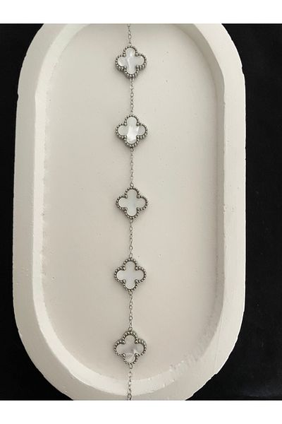 Luna Clover Steel Double Sided Bracelet
