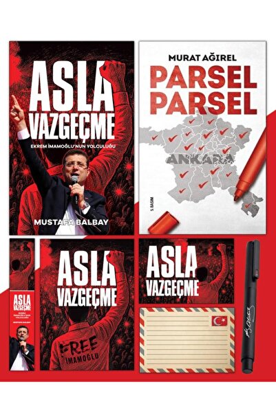 Halk Kitabevi Asla Vazgeçme - Ayraç - Kartpostal - Poster - Parsel Parsel - A...