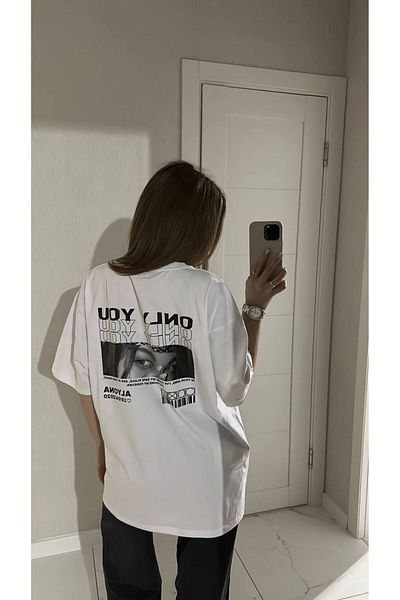 JANSO GROUP -Women's Cotton Printed Only You Tshirt Oversize Large Size