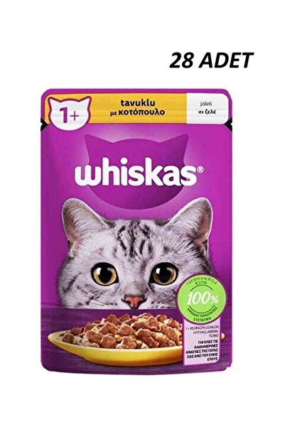 Whiskas Pouch Jöle Içerisinde Tavuklu Yetişkin Konserve Kedi Maması 85 Gr*28 ...