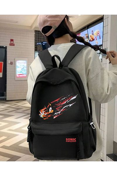 Touz Moda Sonic Printed School, Dershane, Course Backpack