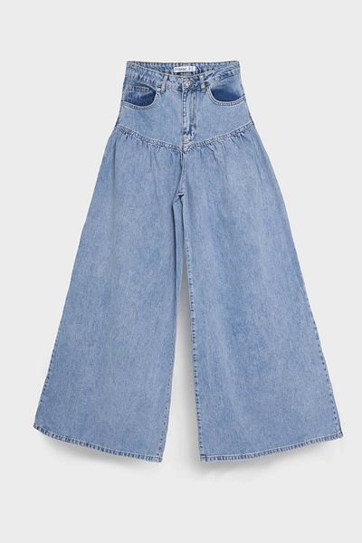 its basic Women's T.Kot Color 3S5-27 Elephant Leg Fit Super Loose Cut 100% Cotton Design Denim Jean