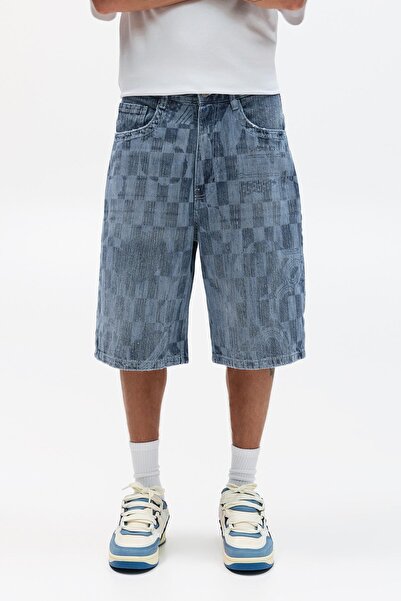 Pull & Bear Bráulio Amado skater denim bermuda